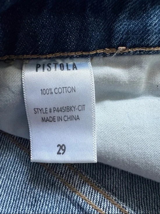 Pistola Denim Shorts Nova Size 29 High Rise Relaxed Distressed Cutoff Festival - Picture 3 of 14